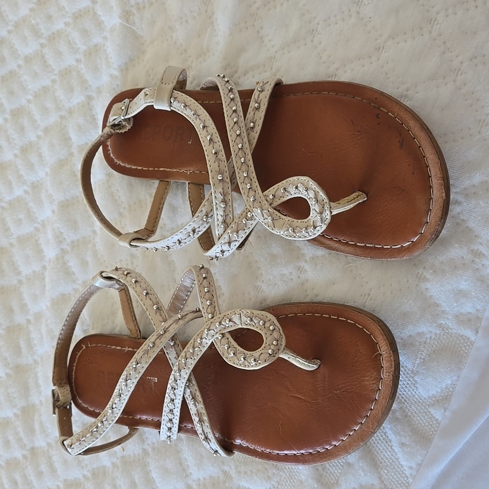 Report 6 strappy beaded sandles